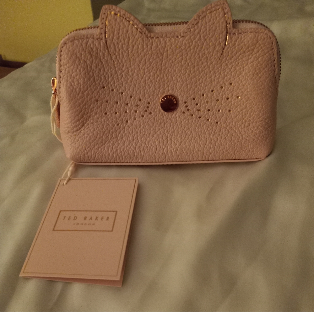 Ted Baker Blush Pink Cat Ear Cosmetic Bag